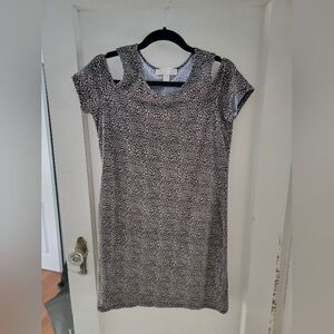 Michael Kors Cold shoulder leopard dress